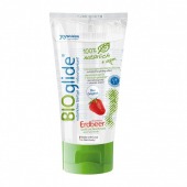 Гель-смазка на водной основе с ароматом клубники BioGlide - 80 мл. - Joy Division - купить с доставкой в Ельце