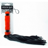 Нежная плеть с красным мехом BDSM Light - 43 см. - БДСМ Арсенал - купить с доставкой в Ельце