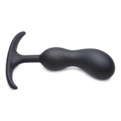 Черный массажер простаты с утяжелителями Premium Silicone Weighted Prostate Plug Medium - 16,3 см. - XR Brands - в Ельце купить с доставкой