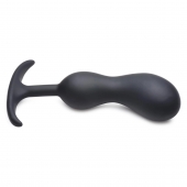 Черный массажер простаты с утяжелителями Premium Silicone Weighted Prostate Plug Large - 18,8 см. - XR Brands - в Ельце купить с доставкой