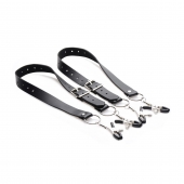 Ремни с зажимами для половых губ Spread Labia Spreader Straps with Clamps - XR Brands - купить с доставкой в Ельце