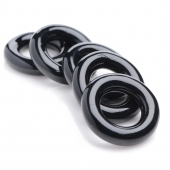Комплект из 5 черных эрекционных колец для мошонки Ring Master Custom Ball Stretcher Kit - XR Brands - в Ельце купить с доставкой