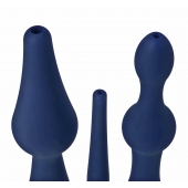 Набор из 3 универсальных насадок для анального душа Universal 3 Piece Silicone Enema Attachment Set - XR Brands - купить с доставкой в Ельце