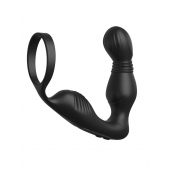 Черный вибростимулятор простаты с эрекционным кольцом Ass-Gasm Pro P-Spot Milker - Pipedream - в Ельце купить с доставкой