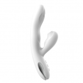 Белый вибратор-кролик Eria с вакуумной стимуляцией, функцией tapping и нагревом - 21,5 см. - BeYourLover