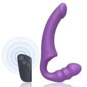 Фиолетовый безремневой страпон Straples Strap-On Dildo - Erokay - купить с доставкой в Ельце