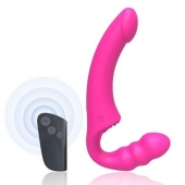 Розовый безремневой страпон Straples Strap-On Dildo - Erokay - купить с доставкой в Ельце