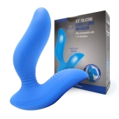 Синий вибромассажер простаты 3,5’’ Curve P-spot Massager - 12 см. - Erokay - в Ельце купить с доставкой