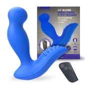 Синий вибромассажер простаты 3,5’’ Remote Control P-spot Massager - 12,5 см. - Erokay - в Ельце купить с доставкой