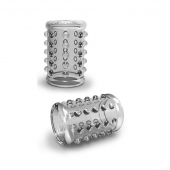 Прозрачная насадка на пенис с шишечками STAY HARD COCK SLEEVE 02 CLEAR - Blush Novelties - в Ельце купить с доставкой