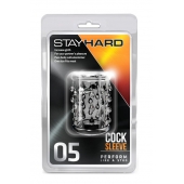 Прозрачная насадка с капельками STAY HARD COCK SLEEVE 05 CLEAR - Blush Novelties - в Ельце купить с доставкой