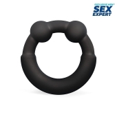 Черное эрекционное силиконовое кольцо - Sex Expert - в Ельце купить с доставкой