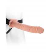 Фаллопротез телесного цвета Hollow Strap-On - 29 см. - Pipedream - купить с доставкой в Ельце