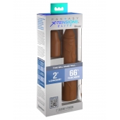 Коричневая насадка на член 2  Silicone X-tension - 20,3 см. - Pipedream - в Ельце купить с доставкой
