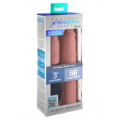 Телесная вибронасадка на член 3  Vibrating Mega X-tension with Remote - 22,9 см. - Pipedream - в Ельце купить с доставкой