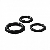 Набор из 3 черных эрекционных колец Babooom Ring Set - Adrien Lastic - в Ельце купить с доставкой