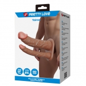 Реалистичная полая насадка на член для двойного проникновения Yairon - 17,5 см. - Baile - купить с доставкой в Ельце