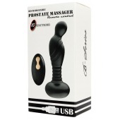 Черный массажер простаты с вибрацей и возвратно-поступательными движениями - Boys of Toys - в Ельце купить с доставкой