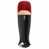 Телесный мастурбатор-вагина в черной колбе с вибрацией Fuck-O-Matic Pro XL - Pipedream - в Ельце купить с доставкой