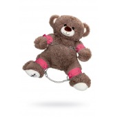 Бондажный набор: бурый мишка с розовыми оковами и наручниками - Pecado - купить с доставкой в Ельце