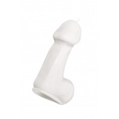 Белая свеча в форме пениса - 47 гр. - Pecado - купить с доставкой в Ельце