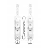 Белые узкие наручники-браслеты со скруглёнными углами - Pecado - купить с доставкой в Ельце