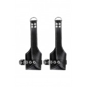 Черные подвесы с белой строчкой - Pecado - купить с доставкой в Ельце