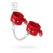 Красные мягкие кожаные оковы с люверсами - Pecado - купить с доставкой в Ельце