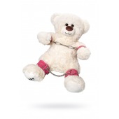 Бондажный набор: белый мишка с розовыми оковами и наручниками - Pecado - купить с доставкой в Ельце