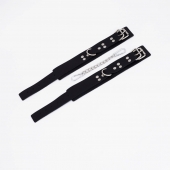 Черные кожаные оковы с регулируемыми ремешками - Crazy Handmade - купить с доставкой в Ельце