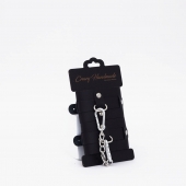 Черные кожаные наручники с хромированной фурнитурой - Crazy Handmade - купить с доставкой в Ельце