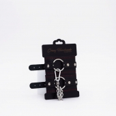 Черно-красные кожаные оковы - Crazy Handmade - купить с доставкой в Ельце