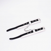 Бело-красные кожаные оковы - Crazy Handmade - купить с доставкой в Ельце