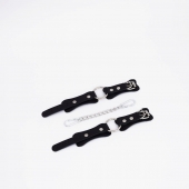 Черные кожаные наручники с кольцом - Crazy Handmade - купить с доставкой в Ельце