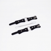 Черные кожаные наручники с кольцом - Crazy Handmade - купить с доставкой в Ельце