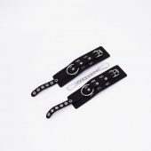 Черные кожаные наручники Sex - Crazy Handmade - купить с доставкой в Ельце