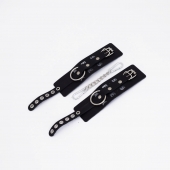 Черные кожаные наручники Sex - Crazy Handmade - купить с доставкой в Ельце