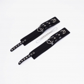 Черные кожаные оковы Sex - Crazy Handmade - купить с доставкой в Ельце