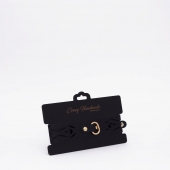 Черный кожаный ошейник с золотистой фурнитурой - Crazy Handmade - купить с доставкой в Ельце