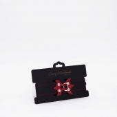 Черный ошейник с красным декором и строчкой - Crazy Handmade - купить с доставкой в Ельце