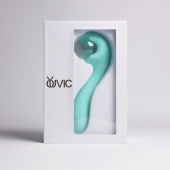 Бирюзовый вибромассажёр с деликатными токами - Youvic - купить с доставкой в Ельце