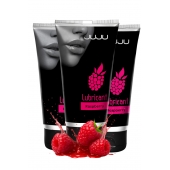 Набор из 3 съедобных лубрикантов JUJU со вкусом малины - JuJu - купить с доставкой в Ельце