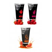 Набор из 3 съедобных лубрикантов JUJU (клубника, малина, грейпфрут) - JuJu - купить с доставкой в Ельце