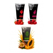 Набор из 3 съедобных лубрикантов JUJU (клубника, малина, тропические фрукты) - JuJu - купить с доставкой в Ельце