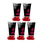 Набор из 5 съедобных лубрикантов JUJU со вкусом малины - JuJu - купить с доставкой в Ельце