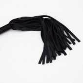 Черный кожаный флоггер - 45 см. - Crazy Handmade - купить с доставкой в Ельце