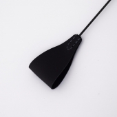 Стек с широким черным кожаным наконечником и металлической ручкой - 67 см. - Crazy Handmade - купить с доставкой в Ельце