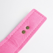 Черно-розовый ошейник с золотистой фурнитурой - Crazy Handmade - купить с доставкой в Ельце