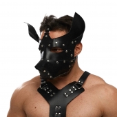 Черная кожаная маска «Собака» - Crazy Handmade - купить с доставкой в Ельце