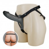 Черный полый мужской страпон London - 16,8 см. - Baile - купить с доставкой в Ельце